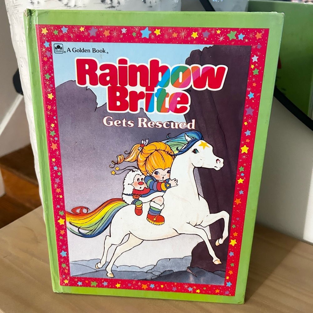 Vintage 1984 Rainbow Brite Gets Rescued A Golden Hardcover Book